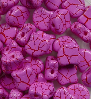 GIN-IO24611 Matubo 2 Hole Ginko Bead Ionic Pink-Redcolor IO24611