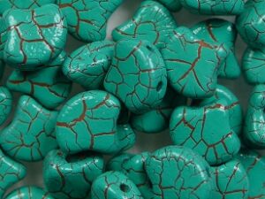 GIN-IO24614 Matubo 2 Hole Ginko Bead Ionic Green Turquoise-Brown 10 gram
