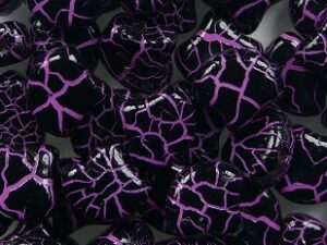 GIN-IO24615 Matubo 2 Hole Ginko Bead Ionic Jet-Pink 10 gram