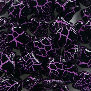 GIN-IO24615 Matubo 2 Hole Ginko Bead Ionic Jet-Pink color IO24615