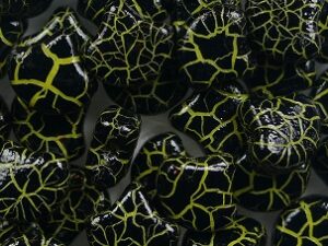 GIN-IO24617 Matubo 2 Hole Ginko Bead Ionic Jet-Yellow 10 gram - Afbeelding 1