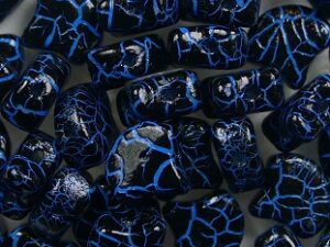 GIN-IO24618 Matubo 2 Hole Ginko Bead Ionic Jet-Blue 10 gram - Afbeelding 1