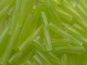 M-BGL-T12-0143FR Matted Transparent Chartreuse AB Miyuki Twisted Bugles 12mm