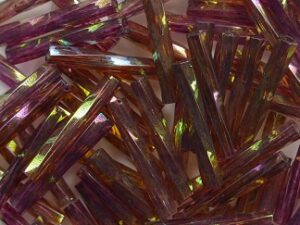 M-BGL-T12-0301 Rose Gold Luster Miyuki Twisted Bugles 12mm