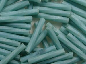 M-BGL-T12-1251 Matted Metallic Turquoise Miyuki Twisted Bugles 12mm