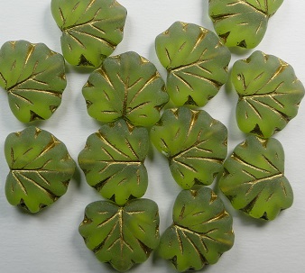 MPL-50220-54302-84100 Matte Olivine Gold Washed Maple leaves color 50220-54302-84100