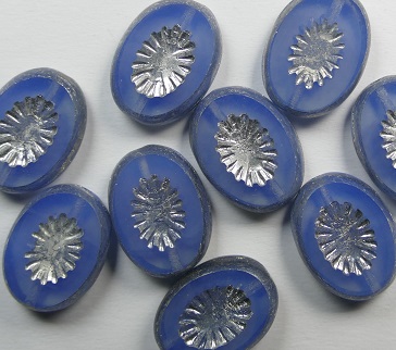 0090474 Light Sapphire Opal Labrador Washed Kiwi Table Cut 14x10 mm. color 31010-27000