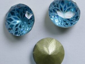 LF-C-10-AQU Lotus Flower Round Chaton SS47, 10 mm Aquamarine 1 Pc.
