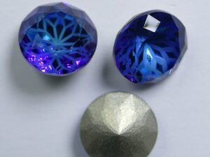 LF-C-10-BEB Lotus Flower Round Chaton SS47, 10 mm Bermuda Blue 1 Pc.