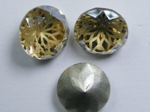 LF-C-10-GOS Lotus Flower Round Chaton SS47, 10 mm Golden Shadow 1 Pc.