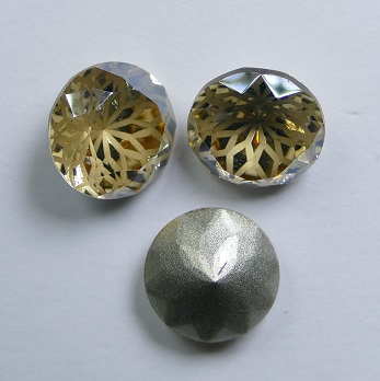 LF-C-10-GOS Lotus Flower Round Stone 10 mm Golden Shadow