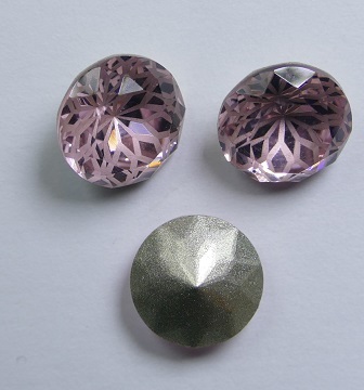 LF-C-10-ROSLT Lotus Flower Round Stone 10 mm Light Rose