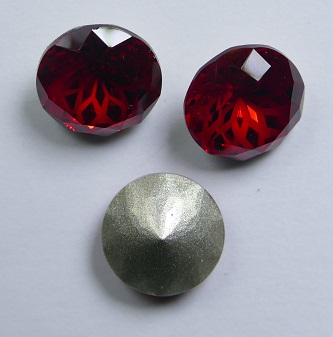 LF-C-10-SIR Lotus Flower Round Stone 10 mm Siam Ruby