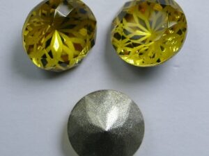 LF-C-10-TOPLT Lotus Flower Round Chaton SS47, 10 mm Light Topaz 1 Pc.