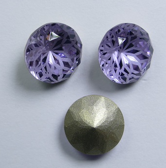LF-C-10-VIO Lotus Flower Round Stone 10 mm Violet