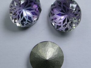 LF-C-10-VITLT Lotus Flower Round Chaton SS47, 10 mm Vitrail Light 1 Pc.