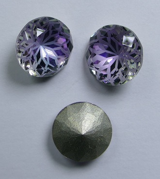 LF-C-10-VITLT Lotus Flower Round Stone 10 mm Vitrail Light