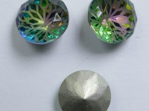 LF-C-10-VITRO Lotus Flower Round Chaton SS47, 10 mm Vitrail Rose 1 Pc.