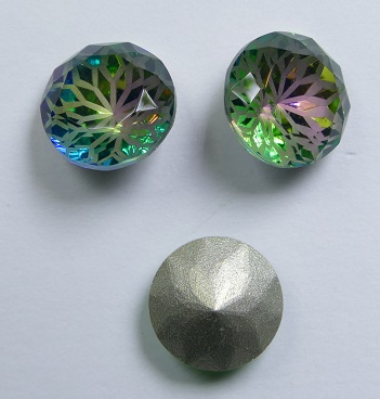 LF-C-10-VITRO Lotus Flower Round Stone 10 mm Vitrail Rose