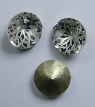 LF-C-10-WHI Lotus Flower Round Stone 10 mm White