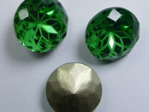 LF-C-14-ERI Lotus Flower Round Chaton 14 mm Erinite 1 Pc.