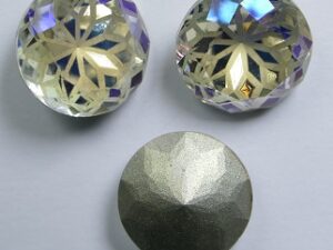 LF-C-14-MOL Lotus Flower Round Chaton 14 mm Moonlight 1 Pc.