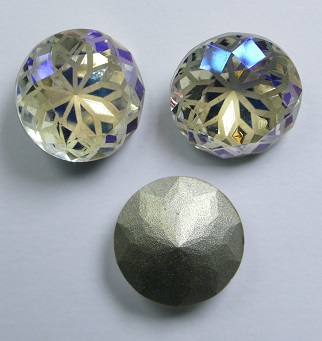 LF-C-14-MOL Lotus Flower Round Stone 14 mm Moonlight