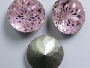 LF-C-14-ROSLT Lotus Flower Round Chaton 14 mm Light Rose 1 Pc.