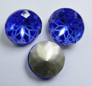 LF-C-14-SAP Lotus Flower Round Stone 14 mm Sapphire