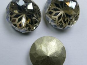 LF-C-14-SAT Lotus Flower Round Chaton 14 mm Satin 1 Pc.