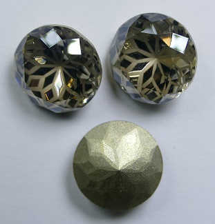 LF-C-14-SAT Lotus Flower Round Stone 14 mm Satin