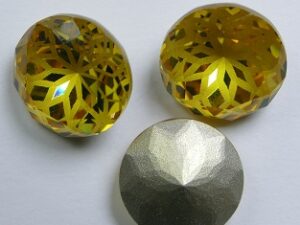 LF-C-14-TOPLT Lotus Flower Round Chaton 14 mm Light Topaz 1 Pc.