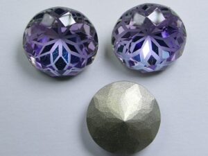 LF-C-14-VITLT Lotus Flower Round Chaton 14 mm Vitrail Light 1 Pc. - Afbeelding 1