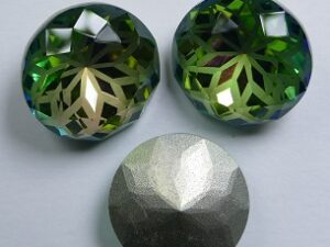 LF-C-14-VITRO Lotus Flower Round Chaton 14 mm Vitrail Rose 1 Pc.