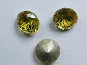 LF-C-8-TOPLT Lotus Flower Round Chaton SS39, 8 mm Light Topaz 2 Pc.