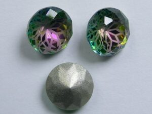 LF-C-8-VITRO Lotus Flower Round Chaton SS39, 8 mm Vitrail Rose 2 Pc. - Afbeelding 1