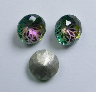 LF-C-8-VITRO Lotus Flower Round Stone 8 mm Vitrail Rose