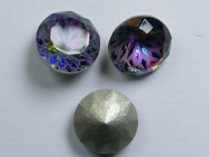 LF-C-8-VOL Lotus Flower Round Chaton SS39, 8 mm Volcano 2 Pc. - Afbeelding 1
