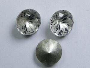 LF-C-8-WHI Lotus Flower Round Chaton SS39, 8 mm White 2 Pc.