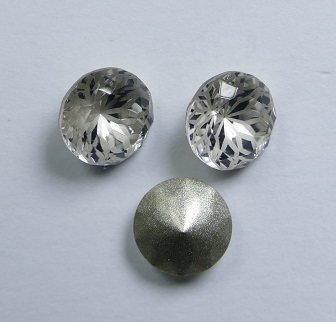LF-C-8-WHI Lotus Flower Round Stone 8 mm White