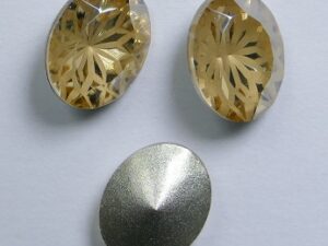 LF-O-810-GOS Lotus Flower Oval Stone 8x10 mm Golden Shadow 1 Pc.