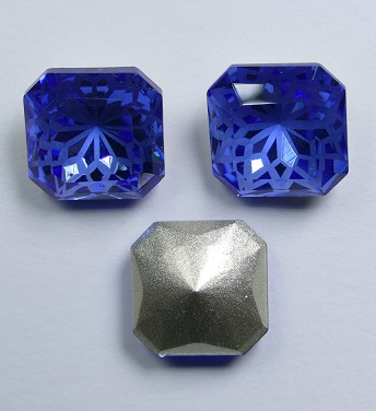 LF-S-10-SAP Lotus Flower Square Stone 10 mm Sapphire