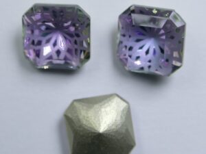 LF-S-10-VITLT Lotus Flower Square Stone 10 mm Vitrail Light 1 Pc. - Afbeelding 1