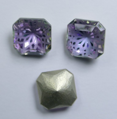 LF-S-10-VITLT Lotus Flower Square Stone 10 mm Vitrail Light