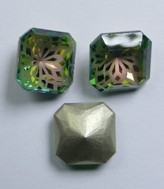 LF-S-10-VITRO Lotus Flower Square Stone 10 mm Vitrail Rose
