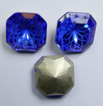 LF-S-14-SAP Lotus Flower Square Stone 14 mm Sapphire