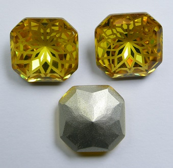 LF-S-14-TOPLT Lotus Flower Square Stone 14 mm Light Topaz