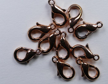 karabijnslotjes, 12 mm koperkleur