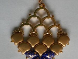 KIT Mermaid Earrings Blue-Gold By Leslie Rogalski KIT