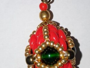 KIT Stained Glass Earings in rood-groen, by Nela Kábelová KIT